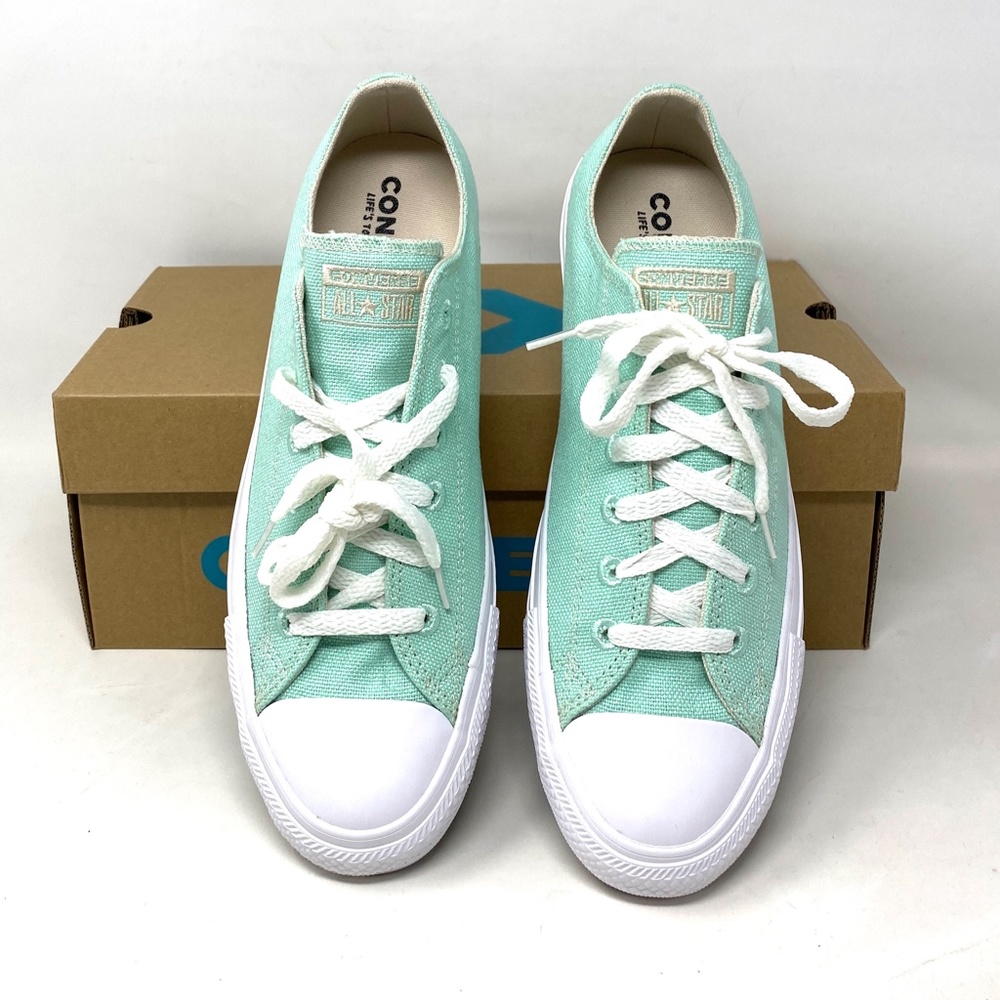 Converse Chuck Taylor All Star Low Top Mint Women's Canvas Size Sneakers 166745C - Picture 6 of 11